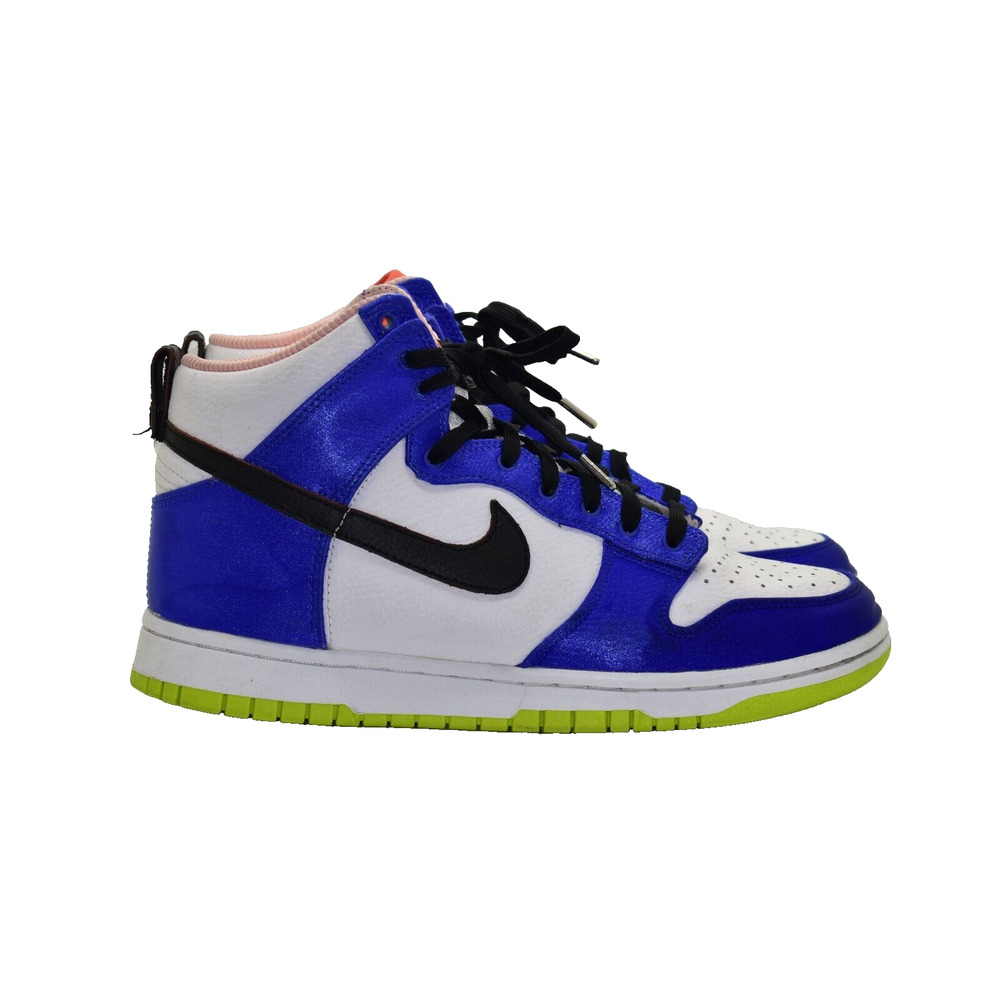 C0 Auth NIKE Wmns Dunk Hi Blue Satin Atom Green Sneaker Shoes DV2185-100 Size 8 - Picture 2 of 6